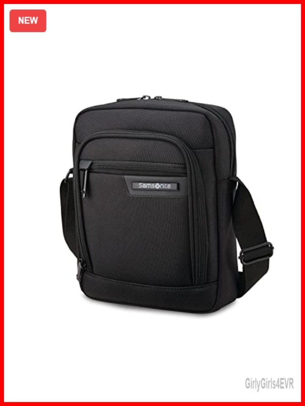 RFID Crossbody Bag with Padded Tablet Compartment